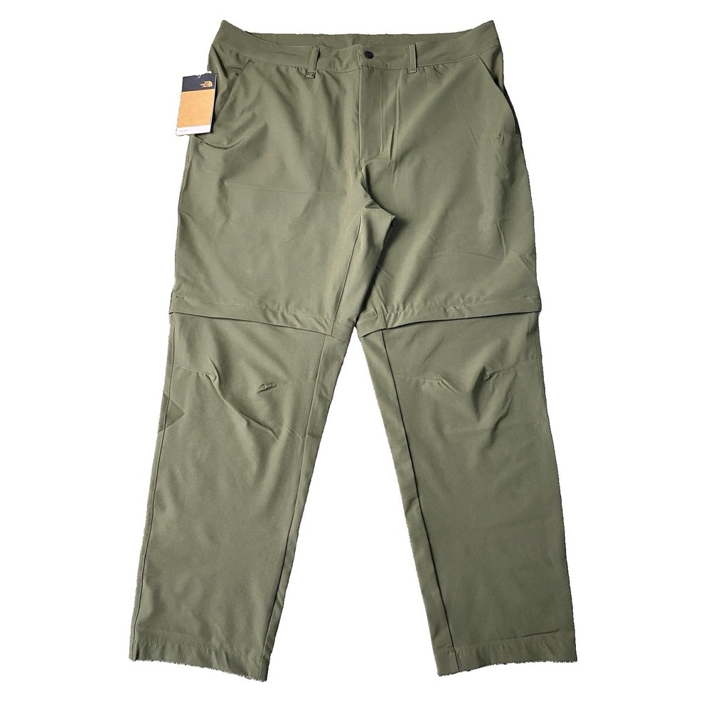 THE NORTH FACE Men's Paramount Convertible Pants Taupe Green Sz 38x30 Hiking NWT